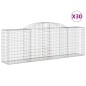 vidaXL Gabionen mit Hochbogen 30 Stk 300x50x100/120cm Verzinktes Eisen vidaXL Gabionen mit Hochbogen 30 Stk 300x50x100/120cm Verzinktes Eisen
