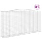 vidaXL Gabionen mit Hochbogen 5 Stk. 400x50x200/220cm Verzinktes Eisen vidaXL Gabionen mit Hochbogen 5 Stk. 400x50x200/220cm Verzinktes Eisen