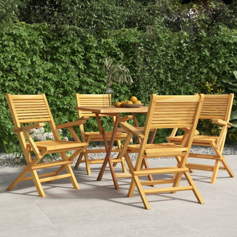 vidaXL Gartenstühle 4 Stk. Klappbar 55x62x90 cm Massivholz Teak vidaXL Gartenstühle 4 Stk. Klappbar 55x62x90 cm Massivholz Teak
