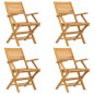 vidaXL Gartenstühle 4 Stk. Klappbar 55x62x90 cm Massivholz Teak vidaXL Gartenstühle 4 Stk. Klappbar 55x62x90 cm Massivholz Teak