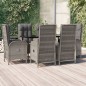 vidaXL 7-tlg. Garten-Essgruppe mit Kissen Schwarz und Grau Poly Rattan vidaXL 7-tlg. Garten-Essgruppe mit Kissen Schwarz und Grau Poly Rattan
