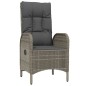 vidaXL 7-tlg. Garten-Essgruppe mit Kissen Schwarz und Grau Poly Rattan vidaXL 7-tlg. Garten-Essgruppe mit Kissen Schwarz und Grau Poly Rattan