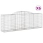 vidaXL Gabionen mit Hochbogen 6 Stk. 300x50x100/120cm Verzinktes Eisen vidaXL Gabionen mit Hochbogen 6 Stk. 300x50x100/120cm Verzinktes Eisen