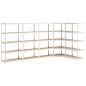 vidaXL Regale mit 5 Böden 5 Stk. Silbern Stahl & Holzwerkstoff vidaXL Regale mit 5 Böden 5 Stk. Silbern Stahl & Holzwerkstoff