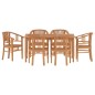 vidaXL 7-tlg. Garten-Essgruppe Massivholz Teak vidaXL 7-tlg. Garten-Essgruppe Massivholz Teak