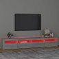 vidaXL TV-Schrank mit LED-Leuchten Grau Sonoma 240x35x40 cm vidaXL TV-Schrank mit LED-Leuchten Grau Sonoma 240x35x40 cm