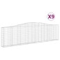 vidaXL Gabionen mit Hochbogen 9 Stk. 400x30x100/120cm Verzinktes Eisen vidaXL Gabionen mit Hochbogen 9 Stk. 400x30x100/120cm Verzinktes Eisen