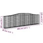 vidaXL Gabionen mit Hochbogen 9 Stk. 400x30x100/120cm Verzinktes Eisen vidaXL Gabionen mit Hochbogen 9 Stk. 400x30x100/120cm Verzinktes Eisen