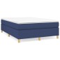 vidaXL Boxspringbett mit Matratze Blau 140x200 cm Stoff vidaXL Boxspringbett mit Matratze Blau 140x200 cm Stoff