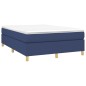 vidaXL Boxspringbett mit Matratze Blau 140x200 cm Stoff vidaXL Boxspringbett mit Matratze Blau 140x200 cm Stoff