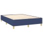 vidaXL Boxspringbett mit Matratze Blau 140x200 cm Stoff vidaXL Boxspringbett mit Matratze Blau 140x200 cm Stoff