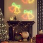vidaXL LED-Silhouetten 3 Stk. Weihnachtsglocken mit 72 LEDs 50x56 cm vidaXL LED-Silhouetten 3 Stk. Weihnachtsglocken mit 72 LEDs 50x56 cm
