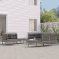 vidaXL 11-tlg. Garten-Lounge-Set mit Kissen Grau Poly Rattan vidaXL 11-tlg. Garten-Lounge-Set mit Kissen Grau Poly Rattan