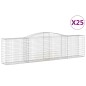 vidaXL Gabionen mit Hochbogen 25 Stk 400x50x100/120cm Verzinktes Eisen vidaXL Gabionen mit Hochbogen 25 Stk 400x50x100/120cm Verzinktes Eisen