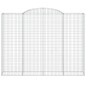 vidaXL Gabionen mit Hochbogen 7 Stk. 300x50x220/240cm Verzinktes Eisen vidaXL Gabionen mit Hochbogen 7 Stk. 300x50x220/240cm Verzinktes Eisen