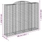vidaXL Gabionen mit Hochbogen 7 Stk. 300x50x220/240cm Verzinktes Eisen vidaXL Gabionen mit Hochbogen 7 Stk. 300x50x220/240cm Verzinktes Eisen
