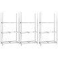 vidaXL Reifenregale mit 3 Böden 3 Stk. Silbern 110x40x200 cm Stahl vidaXL Reifenregale mit 3 Böden 3 Stk. Silbern 110x40x200 cm Stahl