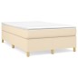 vidaXL Boxspringbett mit Matratze Creme 120x200 cm Stoff vidaXL Boxspringbett mit Matratze Creme 120x200 cm Stoff