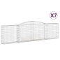 vidaXL Gabionen mit Hochbogen 7 Stk. 400x30x100/120cm Verzinktes Eisen vidaXL Gabionen mit Hochbogen 7 Stk. 400x30x100/120cm Verzinktes Eisen