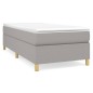 vidaXL Boxspringbett mit Matratze Hellgrau 100x200 cm Stoff vidaXL Boxspringbett mit Matratze Hellgrau 100x200 cm Stoff