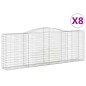 vidaXL Gabionen mit Hochbogen 8 Stk. 400x50x140/160cm Verzinktes Eisen vidaXL Gabionen mit Hochbogen 8 Stk. 400x50x140/160cm Verzinktes Eisen