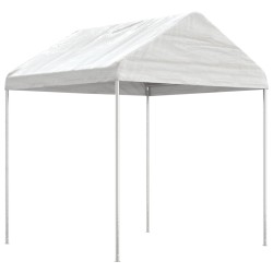 vidaXL Pavillon mit Dach Weiß 8,92x2,28x2,69 m Polyethylen