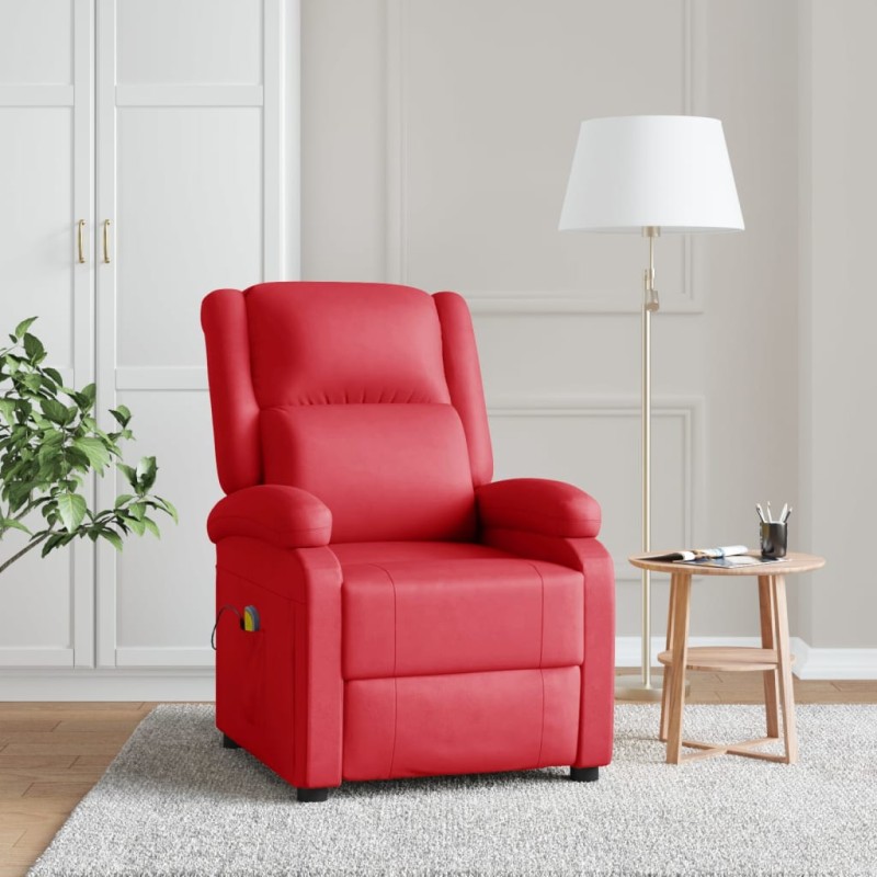 vidaXL Massagesessel Rot Kunstleder vidaXL Massagesessel Rot Kunstleder