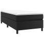 vidaXL Boxspringbett mit Matratze Schwarz 100x200 cm Kunstleder vidaXL Boxspringbett mit Matratze Schwarz 100x200 cm Kunstleder