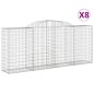 vidaXL Gabionen mit Hochbogen 8 Stk. 300x50x120/140cm Verzinktes Eisen vidaXL Gabionen mit Hochbogen 8 Stk. 300x50x120/140cm Verzinktes Eisen