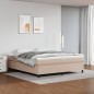 vidaXL Boxspringbett Matratze Cappuccino-Braun 160x200 cm Kunstleder vidaXL Boxspringbett Matratze Cappuccino-Braun 160x200 cm Kunstleder