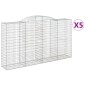 vidaXL Gabionen mit Hochbogen 5 Stk. 300x50x160/180cm Verzinktes Eisen vidaXL Gabionen mit Hochbogen 5 Stk. 300x50x160/180cm Verzinktes Eisen