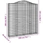 vidaXL Gabionen mit Hochbogen 10 Stk 200x30x200/220cm Verzinktes Eisen vidaXL Gabionen mit Hochbogen 10 Stk 200x30x200/220cm Verzinktes Eisen