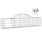 vidaXL Gabionen mit Hochbogen 2 Stk. 200x30x40/60 cm Verzinktes Eisen vidaXL Gabionen mit Hochbogen 2 Stk. 200x30x40/60 cm Verzinktes Eisen