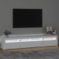 vidaXL TV-Schrank mit LED-Leuchten Weiß 210x35x40 cm vidaXL TV-Schrank mit LED-Leuchten Weiß 210x35x40 cm