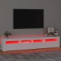 vidaXL TV-Schrank mit LED-Leuchten Weiß 210x35x40 cm vidaXL TV-Schrank mit LED-Leuchten Weiß 210x35x40 cm