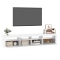 vidaXL TV-Schrank mit LED-Leuchten Weiß 210x35x40 cm vidaXL TV-Schrank mit LED-Leuchten Weiß 210x35x40 cm