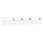 vidaXL TV-Schrank mit LED-Leuchten Weiß 210x35x40 cm vidaXL TV-Schrank mit LED-Leuchten Weiß 210x35x40 cm