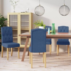 Esszimmerstühle 4 Stk. Blau Stoff