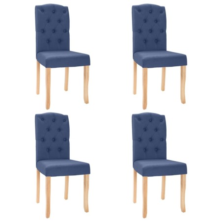 Esszimmerstühle 4 Stk. Blau Stoff