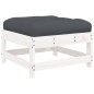 vidaXL 7-tlg. Garten-Lounge-Set mit Kissen Weiß Massivholz vidaXL 7-tlg. Garten-Lounge-Set mit Kissen Weiß Massivholz