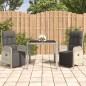 vidaXL 3-tlg. Garten-Essgruppe mit Kissen Grau Poly Rattan vidaXL 3-tlg. Garten-Essgruppe mit Kissen Grau Poly Rattan