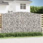vidaXL Gabionen mit Hochbogen 2 Stk. 400x30x220/240cm Verzinktes Eisen vidaXL Gabionen mit Hochbogen 2 Stk. 400x30x220/240cm Verzinktes Eisen