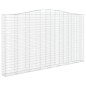 vidaXL Gabionen mit Hochbogen 2 Stk. 400x30x220/240cm Verzinktes Eisen vidaXL Gabionen mit Hochbogen 2 Stk. 400x30x220/240cm Verzinktes Eisen