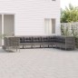 vidaXL 10-tlg. Garten-Lounge-Set mit Kissen Grau Poly Rattan vidaXL 10-tlg. Garten-Lounge-Set mit Kissen Grau Poly Rattan