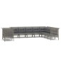 vidaXL 10-tlg. Garten-Lounge-Set mit Kissen Grau Poly Rattan vidaXL 10-tlg. Garten-Lounge-Set mit Kissen Grau Poly Rattan