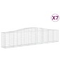 vidaXL Gabionen mit Hochbogen 7 Stk. 400x50x80/100cm Verzinktes Eisen vidaXL Gabionen mit Hochbogen 7 Stk. 400x50x80/100cm Verzinktes Eisen