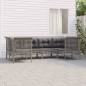 vidaXL 6-tlg. Garten-Lounge-Set mit Kissen Grau Poly Rattan vidaXL 6-tlg. Garten-Lounge-Set mit Kissen Grau Poly Rattan
