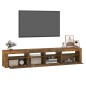 vidaXL TV-Schrank mit LED-Leuchten Räuchereiche 210x35x40 cm vidaXL TV-Schrank mit LED-Leuchten Räuchereiche 210x35x40 cm
