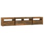 vidaXL TV-Schrank mit LED-Leuchten Räuchereiche 210x35x40 cm vidaXL TV-Schrank mit LED-Leuchten Räuchereiche 210x35x40 cm