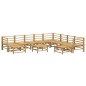 vidaXL 11-tlg. Garten-Lounge-Set mit Hellgrauen Kissen Bambus vidaXL 11-tlg. Garten-Lounge-Set mit Hellgrauen Kissen Bambus